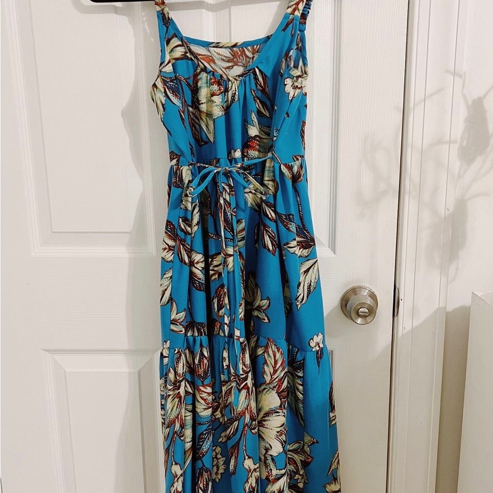 Band of the Free Blue Floral Maxi Dress